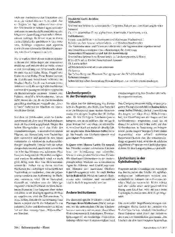 Vorschauseite 4: Die Lärche (Larix decidua)Baum des Jahres 2012