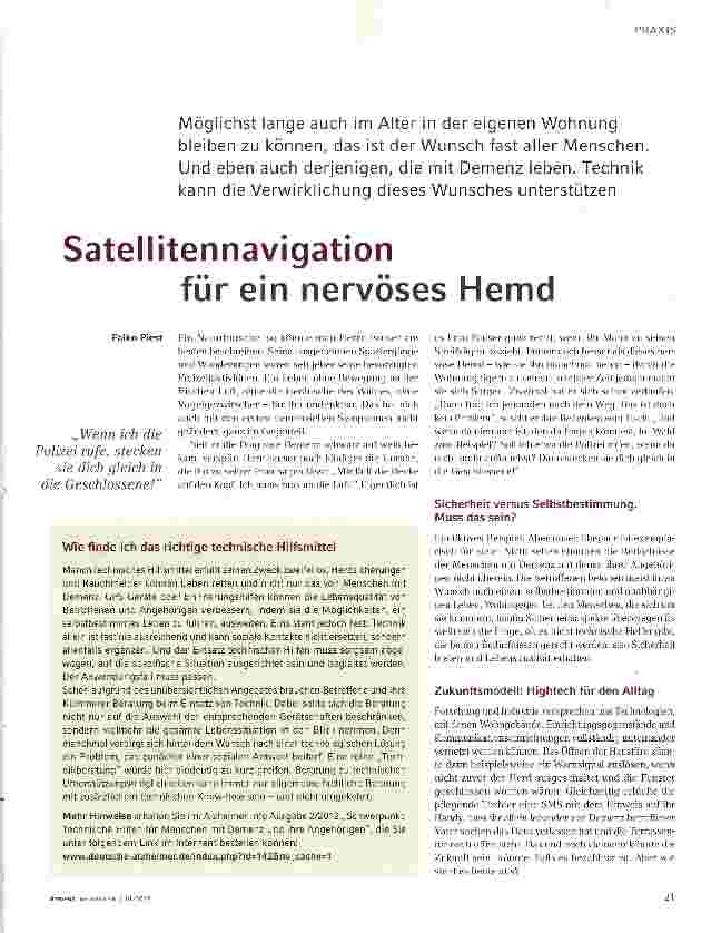 Vorschauseite 1: Satellitennavigation für ein nervöses Hemd