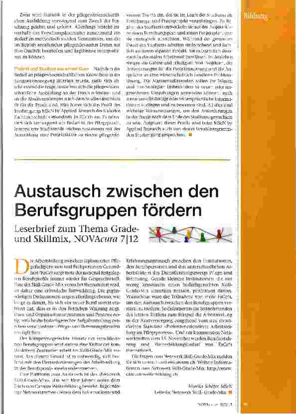 Vorschauseite 3: Pflegewissenschaft in der Langzeitpflege