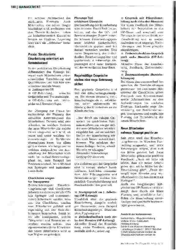 Vorschauseite 3: Fit und gut geschult in den OP