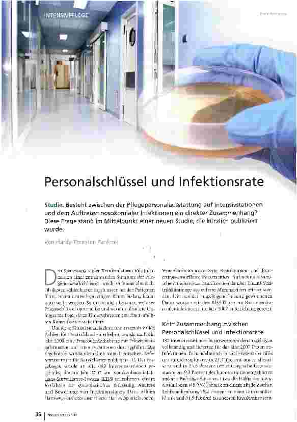 Vorschauseite 1: Personalschlüssel und Infektionsrate