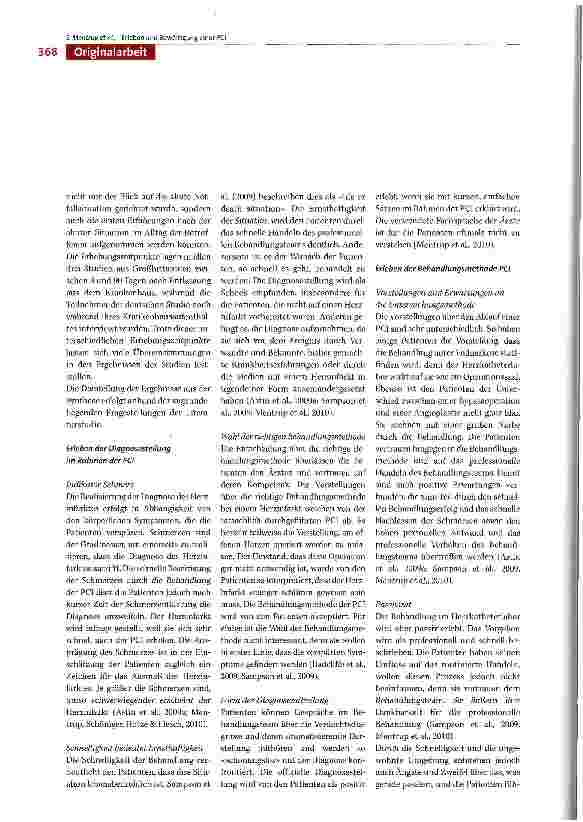 Vorschauseite 6: Das Erleben und die Bewältigung einer primären Koronarintervention: Eine Literaturstudie qualitativer Forschungsarbeiten