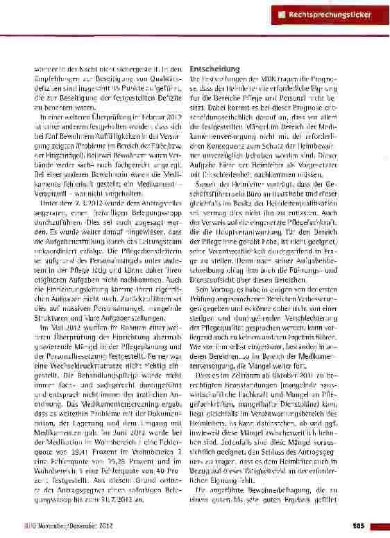 Vorschauseite 2: Beschäftigungsverbot für einen Heimleiter
