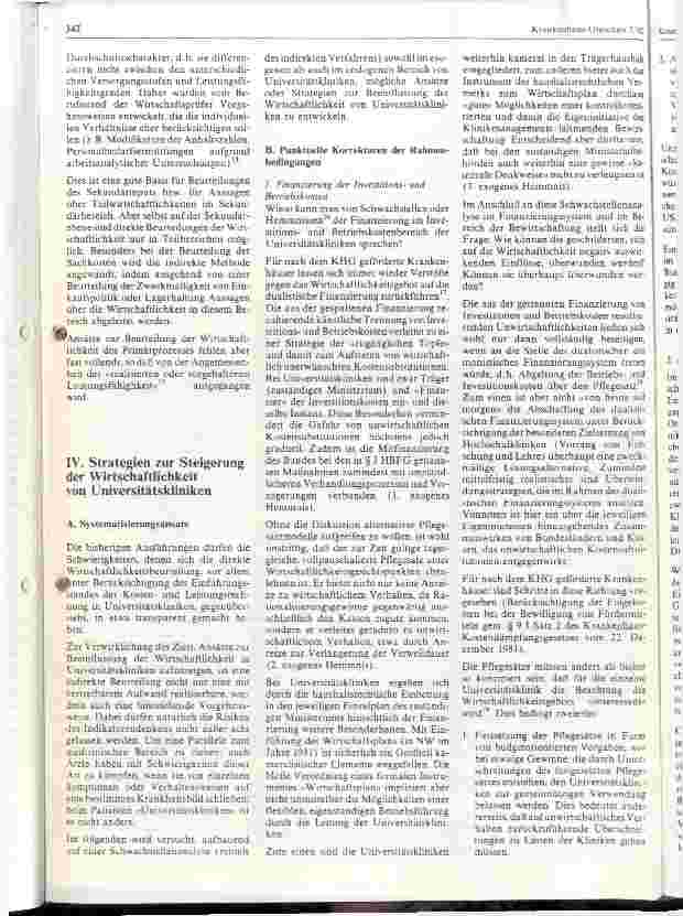 Vorschauseite 4: Beurteilungsund Beeinflussungsmöglichkeiten der Wirtschaftlichkeit von Universitätskliniken