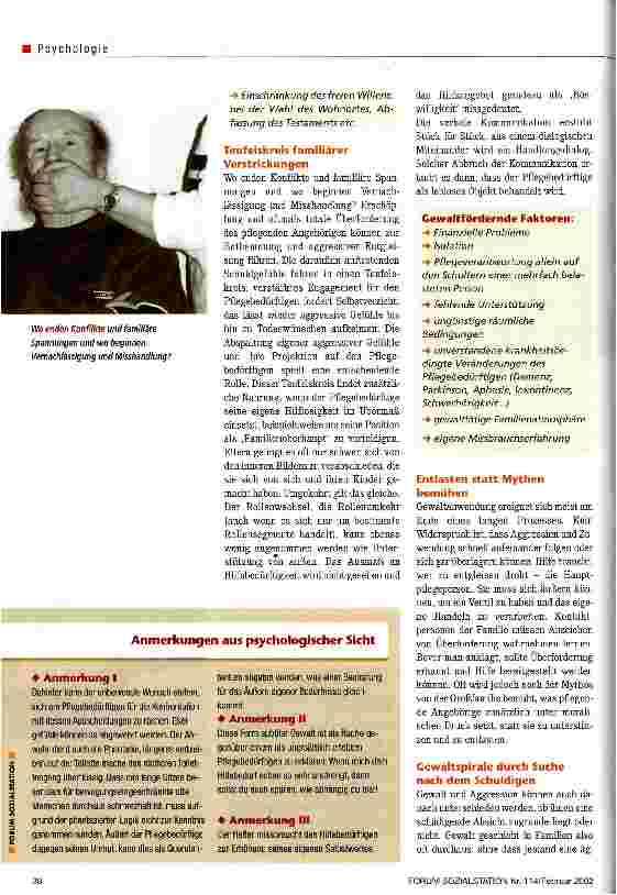Vorschauseite 3: Wenn aus Hilfe Rache wird - Teil 1 Aggression und Gewalt durch pflegende Angehörige