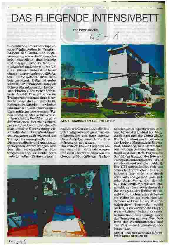 Vorschauseite 1: Das fliegende Intensivbett