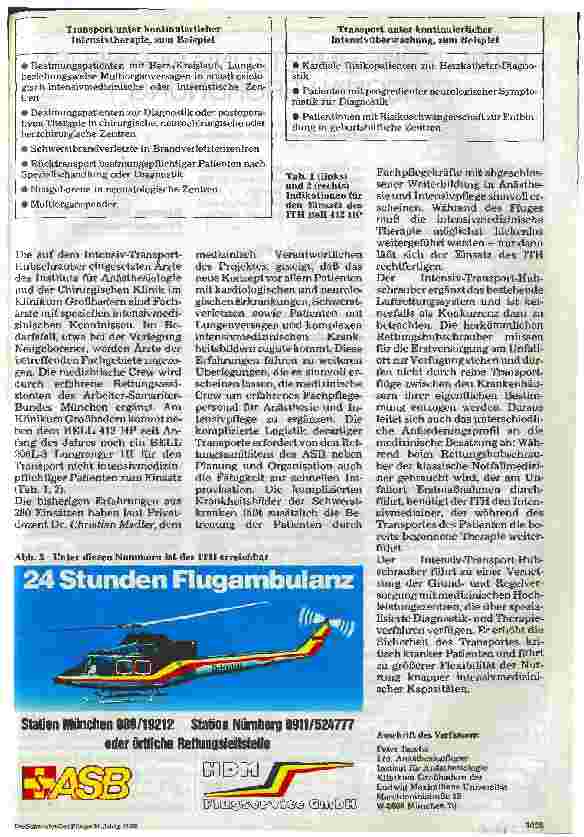Vorschauseite 2: Das fliegende Intensivbett