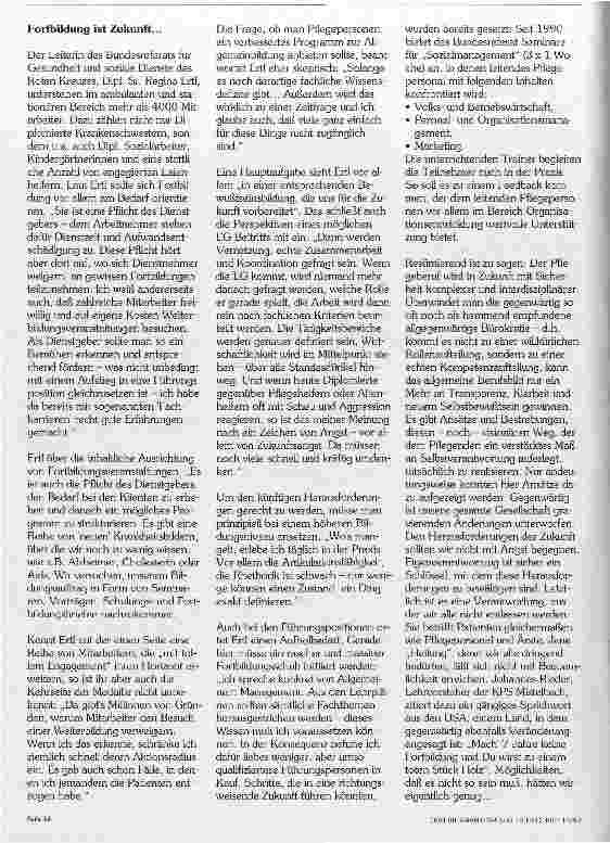 Vorschauseite 4: Fortbildung- Recht oder Pflicht?