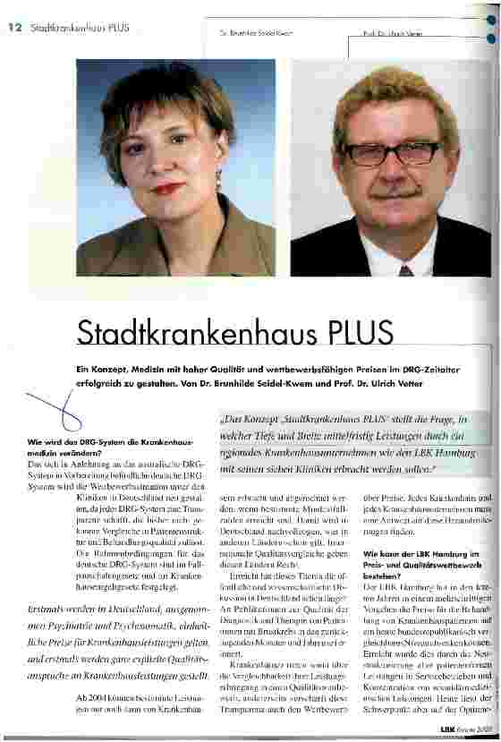 Vorschauseite 1: Stadtkrankenhaus PLUS