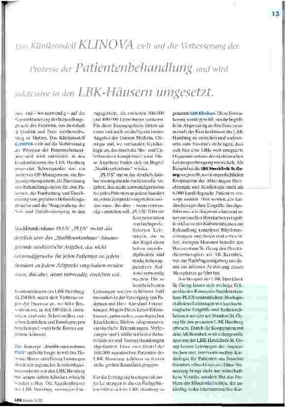 Vorschauseite 2: Stadtkrankenhaus PLUS