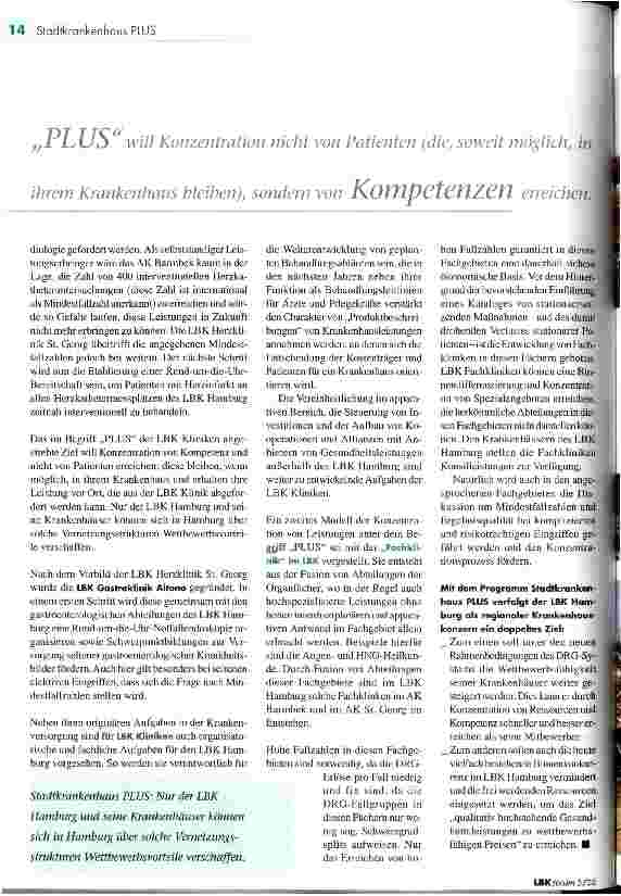 Vorschauseite 3: Stadtkrankenhaus PLUS