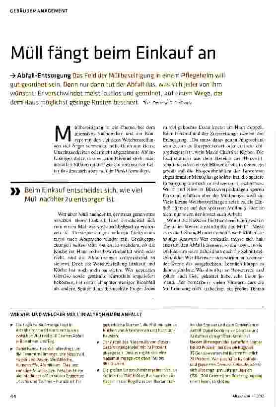 Vorschauseite 1: Müll fängt beim Einkauf an