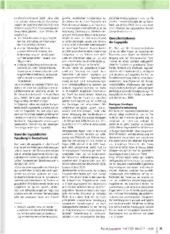 Vorschauseite 2: Logopädie im Kontext interdisziplinärer Versorgungsforschung