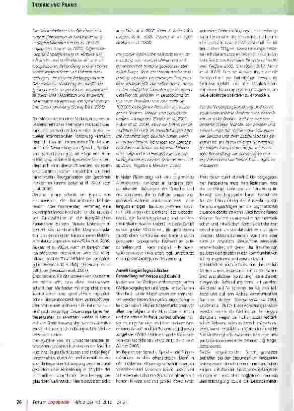 Vorschauseite 3: Logopädie im Kontext interdisziplinärer Versorgungsforschung