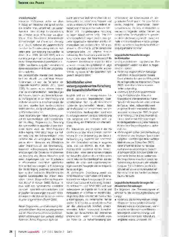 Vorschauseite 5: Logopädie im Kontext interdisziplinärer Versorgungsforschung