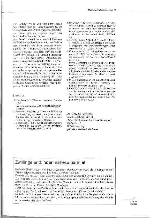 Vorschauseite 4: Macht Schichtdienst krank? Eine Zusammenfassung des aktuellen Wissensstandes mit Empfehlung für Schichtdienst Leistende