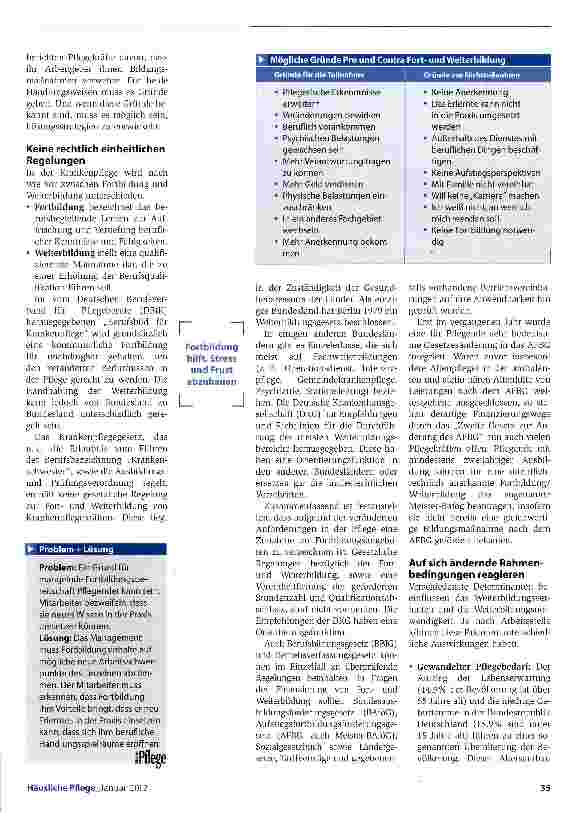 Vorschauseite 2: Professionelle Pflege setzt aktuelles Wissen voraus