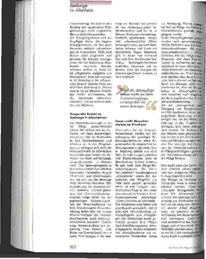 Vorschauseite 2: Sterbendenseelsorge in Einrichtungen der Altenpflege