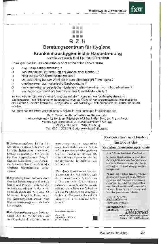 Vorschauseite 4: Der Patient als Gast Neue Wege zum patientenorientierten Service
