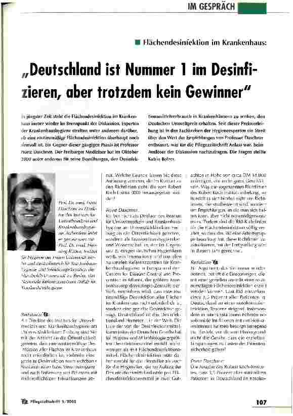 Vorschauseite 1: Deutschland ist Nummer 1 im Desinfizieren, aber trotzdem kein Gewinner