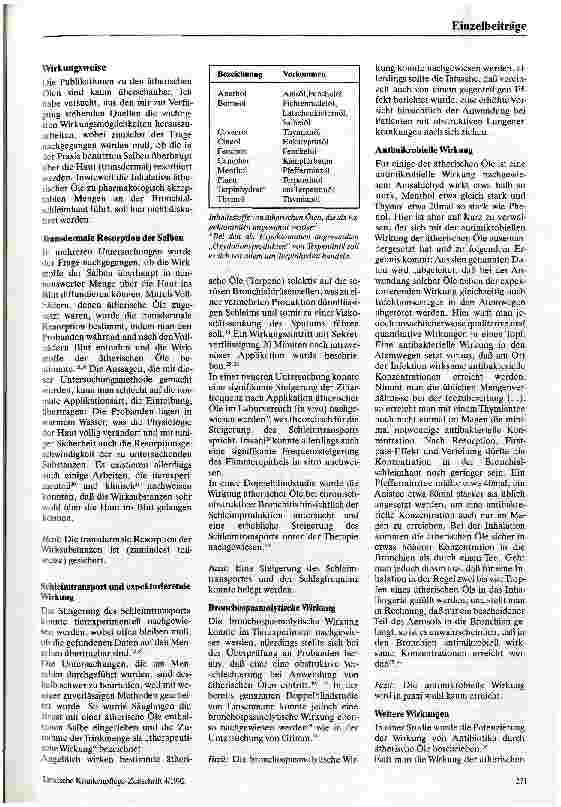 Vorschauseite 3: Ätherische Öle für lungenpflegerische Maßnahmen?
