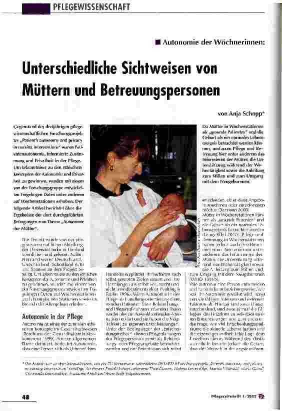 Vorschauseite 1: Unterschiedliche Sichtweisen von Müttern und Betreuungspersonen