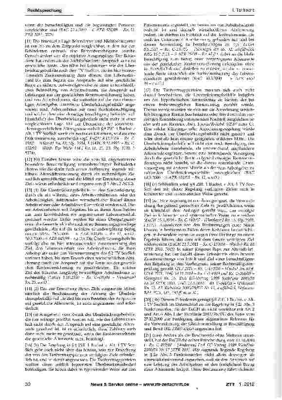 Vorschauseite 2: Zusatzurlaub - Nachtarbeit - Bereitschaftsdienst - TV-Ärzte HELIOSManteltarifvertrag für Unternehmen des HEU Konzerns vom 14.12.2006 (TV-Ärzte HELIOS) §27
