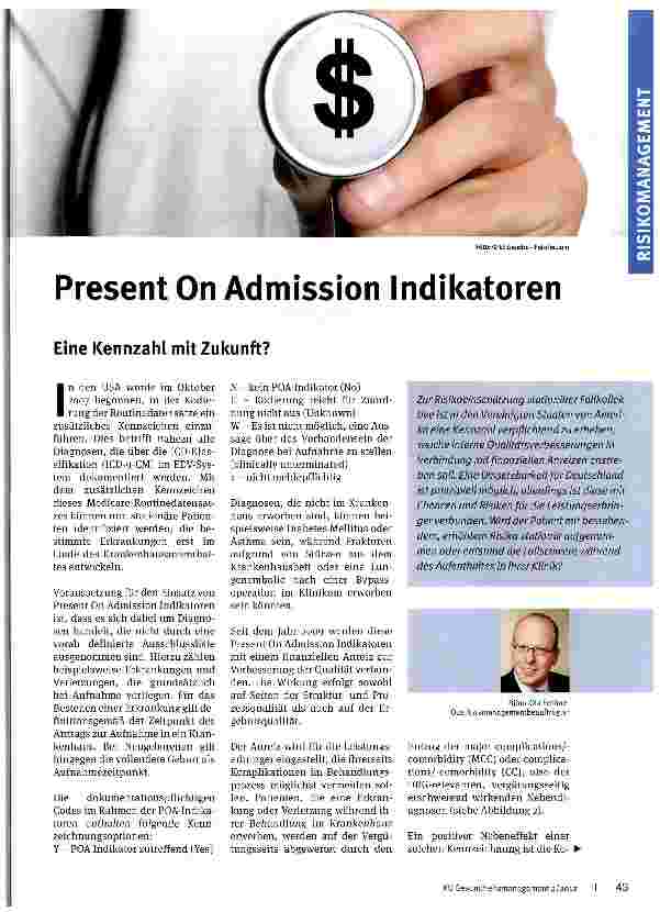 Vorschauseite 1: Present On Admission Indikatoren