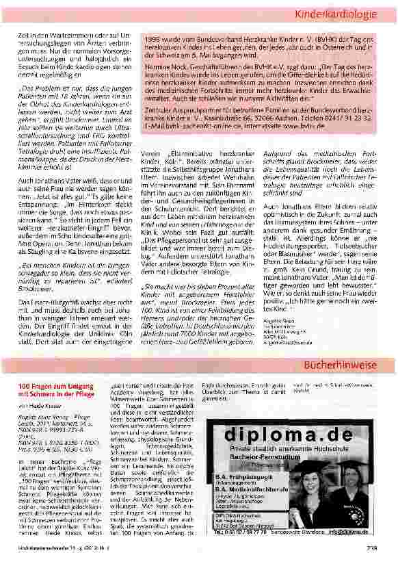 Vorschauseite 2: Vom todkranken Säugling zum putzmunteren Kleinkind