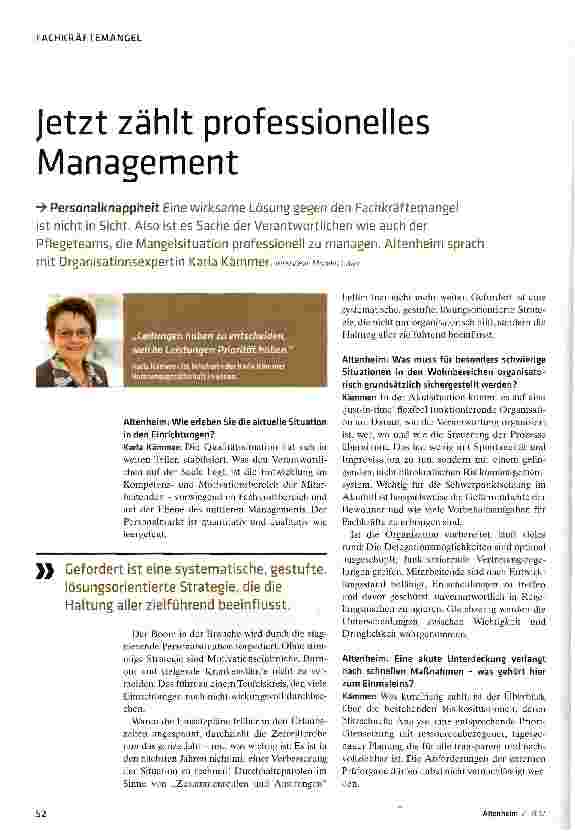 Vorschauseite 1: Jetzt zählt professionelles Management