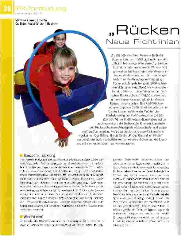Vorschauseite 1: Rücken Gesundheit Kinder