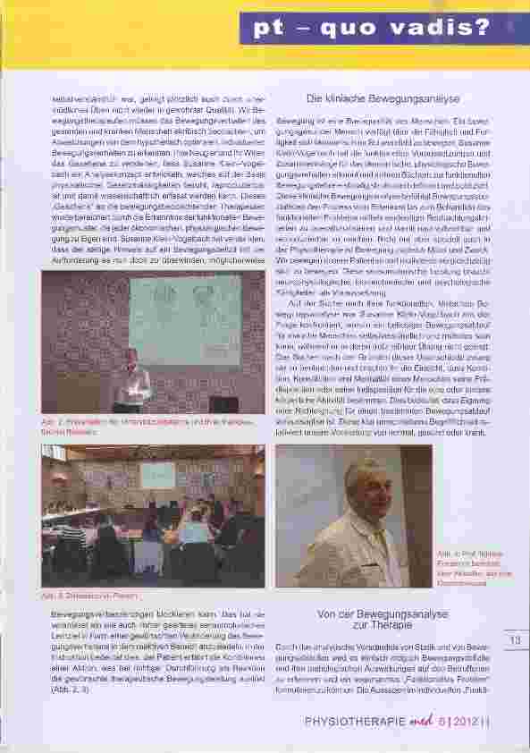 Vorschauseite 2: Akademisierung der Physiotherapie FBL - Functional Kinetic Science an der Universität Basel