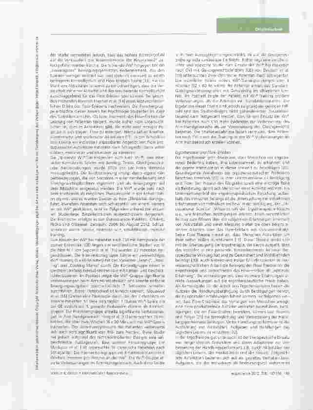 Vorschauseite 3: Sind Nintendo Wii®-Balancespiele eine machbare Alternative zum herkömmlichen Selbsttraining des Gleichgewichts nach Schlaganfall?