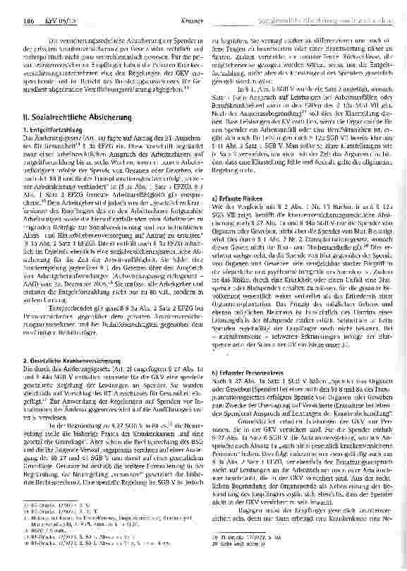 Vorschauseite 2: Sozialrechtliche Absicherung von Organspendern