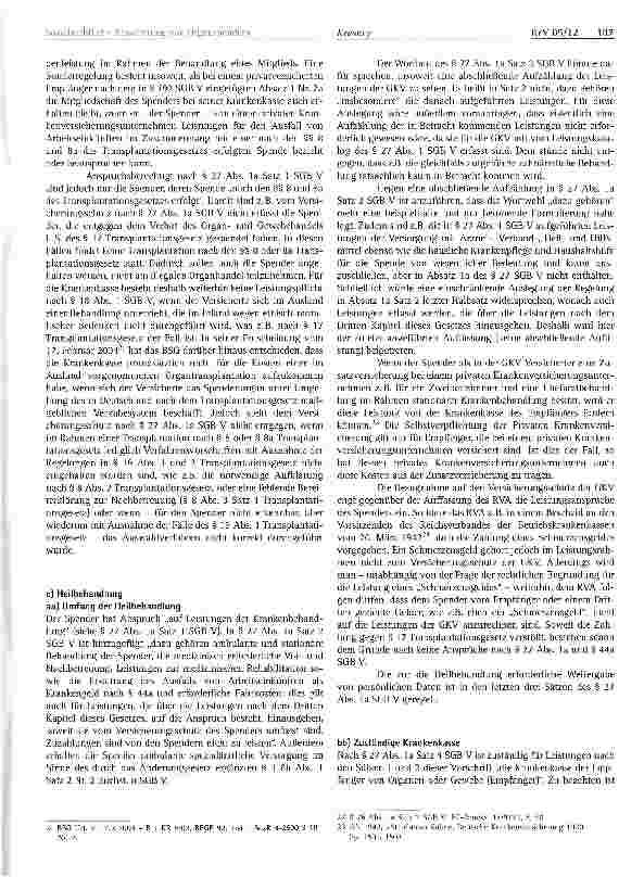 Vorschauseite 3: Sozialrechtliche Absicherung von Organspendern
