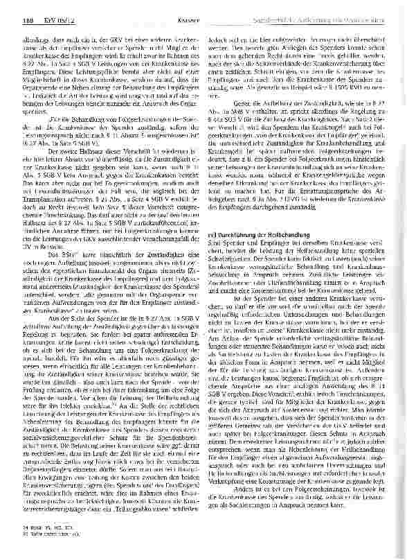 Vorschauseite 4: Sozialrechtliche Absicherung von Organspendern