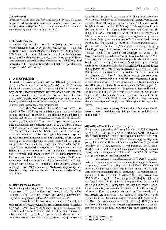 Vorschauseite 5: Sozialrechtliche Absicherung von Organspendern