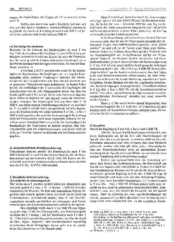 Vorschauseite 6: Sozialrechtliche Absicherung von Organspendern