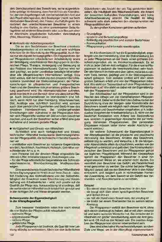 Vorschauseite 2: Neudenken im Blick auf Eigenständigkeit in der Pflege im Altenheim