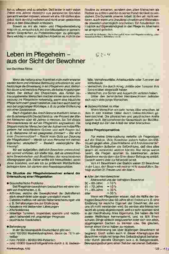 Vorschauseite 3: Neudenken im Blick auf Eigenständigkeit in der Pflege im Altenheim