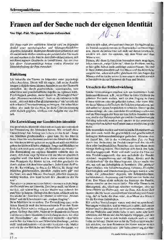 Vorschauseite 1: Frauen auf der Suche nach der eigenen Identität