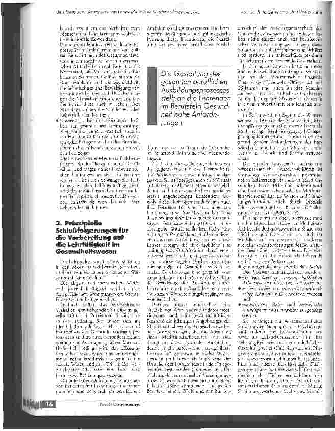 Vorschauseite 4: Berufsethische Ansprüche an Lehrende in den Medizinalfachberufen