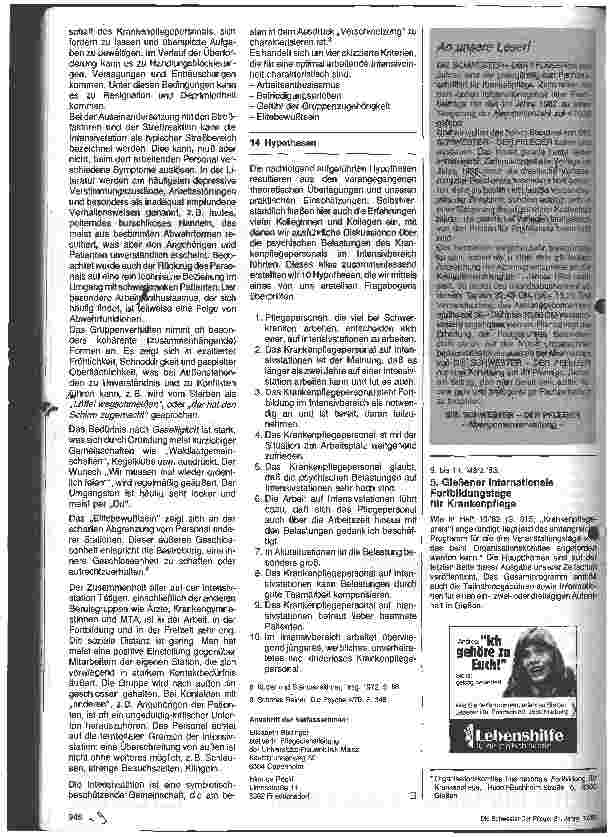 Vorschauseite 4: Psychische Belasung beim Krankenpflegepersonal im Intensivbereich - 2. Folge