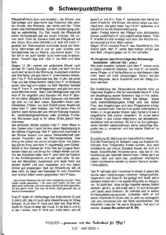 Vorschauseite 5: Pflegeund Krankheitsverlaufskurve eines Patienten mit Schlaganfall