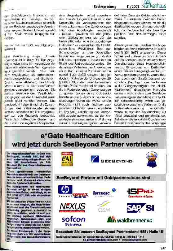 Vorschauseite 2: Antikorruptionsgesetz - Strafbarkeit einer Drittmitteleinwerbung