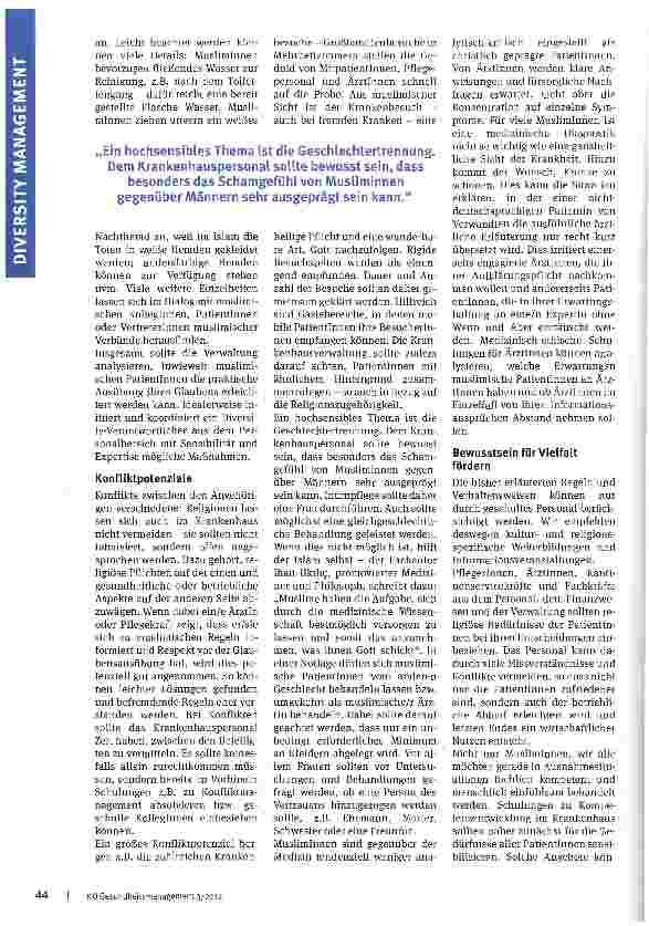 Vorschauseite 2: Islam im Krankenhaus