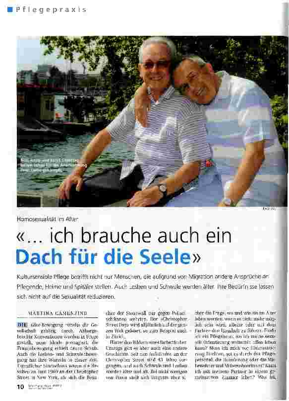 Vorschauseite 1: «. .. ich brauche auch ein Dach für die Seele»