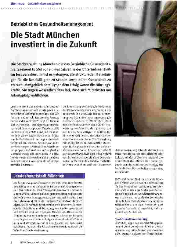 Vorschauseite 1: Die Stadt München investiert in die Zukunft