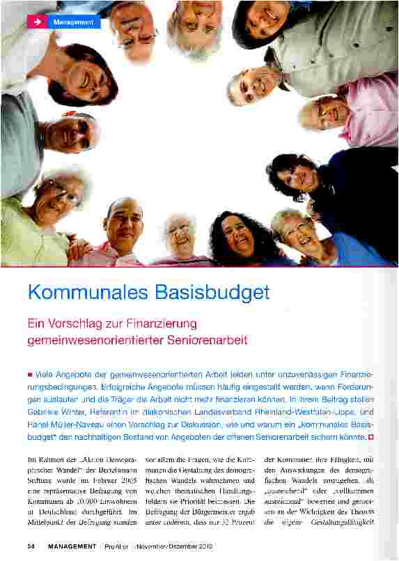 Vorschauseite 1: Kommunales Basisbudget