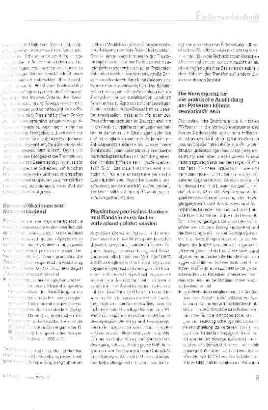 Vorschauseite 3: Fächerverbindender Unterricht in der Physiotherapieausbildung